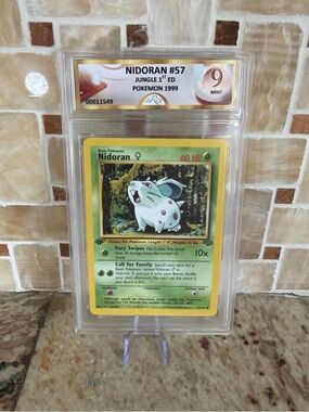 Pokemon Nidoran Green Yellow Graded Trading Card